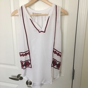 SALE TIL 7/16 Loft Sleeveless Embroidered Shirt